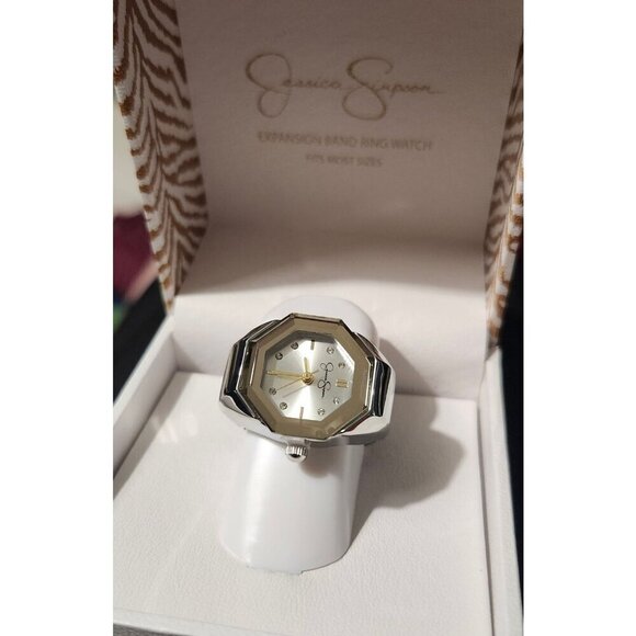 Jessica Simpson silver tone ring watch 22 mm main image 4